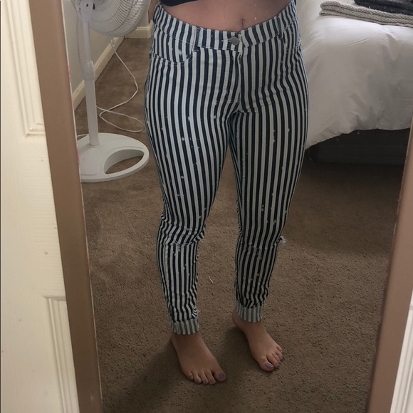 Zara Denim - Zara striped jeans. Trafaluc denim makers
